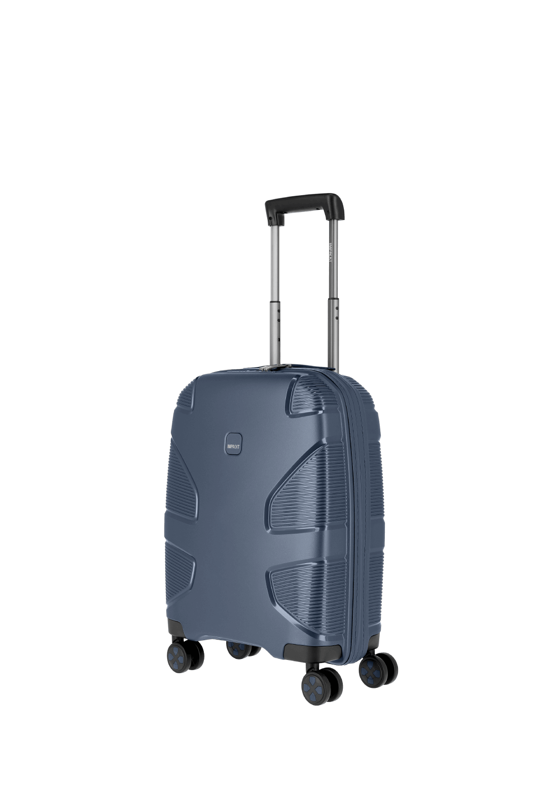 Leichter, robuster blauer Trolley-Koffer mit 4 Rollen und ausziehbarem Griff Blauer Hartschalen-Trolley-Koffer mit ausziehbarem Griff und 4 leichtgängigen Rollen
